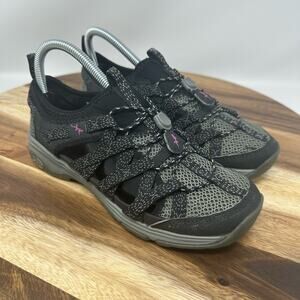 Chaco OutCross Evo 1 Mesh Bungee Lace Water Trail Hike Shoe Gray Women's 7